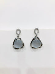 TEAR DROP GEMSTONE EARRINGS
