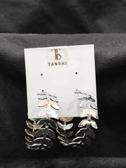 Silver Leaf Hoop Earrings – Nature-Inspired Elegance!