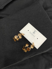 Golden Floral Hoop Earrings – Bloom with Elegance!