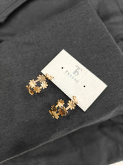 Golden Floral Hoop Earrings – Bloom with Elegance!