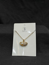 Seashell with pearl necklace