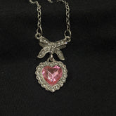 Romantic Pink Heart Pendant Necklace – A Symbol of Love & Elegance! 💖✨