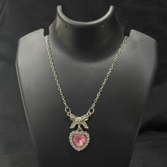 Romantic Pink Heart Pendant Necklace β A Symbol of Love & Elegance! πβ¨
