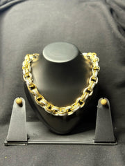 ✨ Bold & Elegant Two-Tone Chunky Chain Necklace ✨