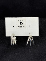 Silver Multi-Bar Drop Earrings