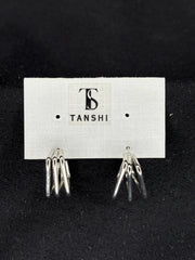 Silver Multi-Bar Drop Earrings