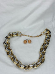 ✨ Bold & Elegant Two-Tone Chunky Chain Necklace ✨