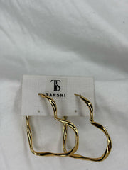 Wavy Heart Hoop Earrings