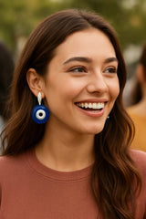 EVIL EYE DROP EARRINGS-STYLISH PROTECTION