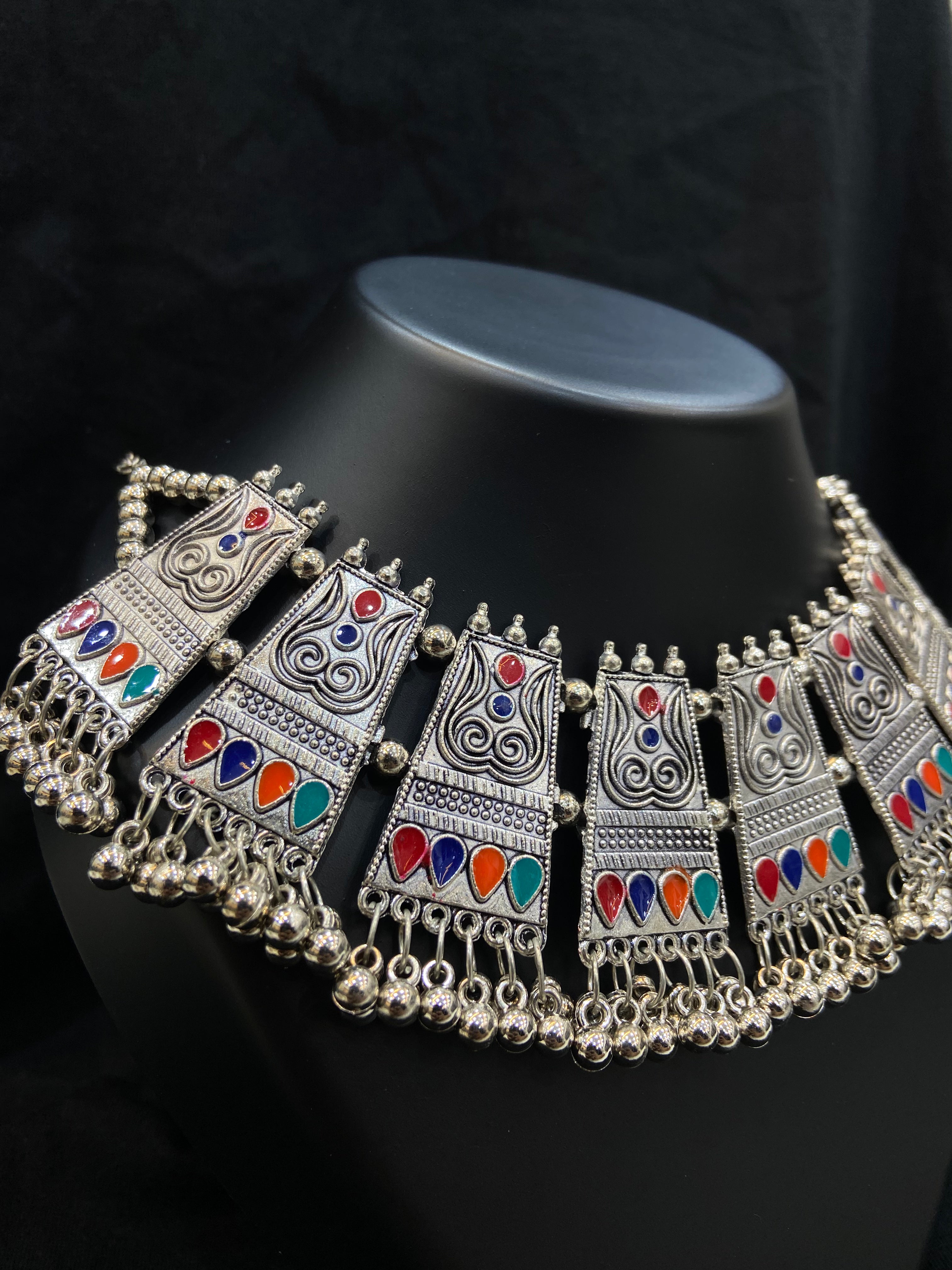 Bohemian Tribal Statement Choker Necklace