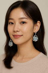 TEAR DROP GEMSTONE EARRINGS