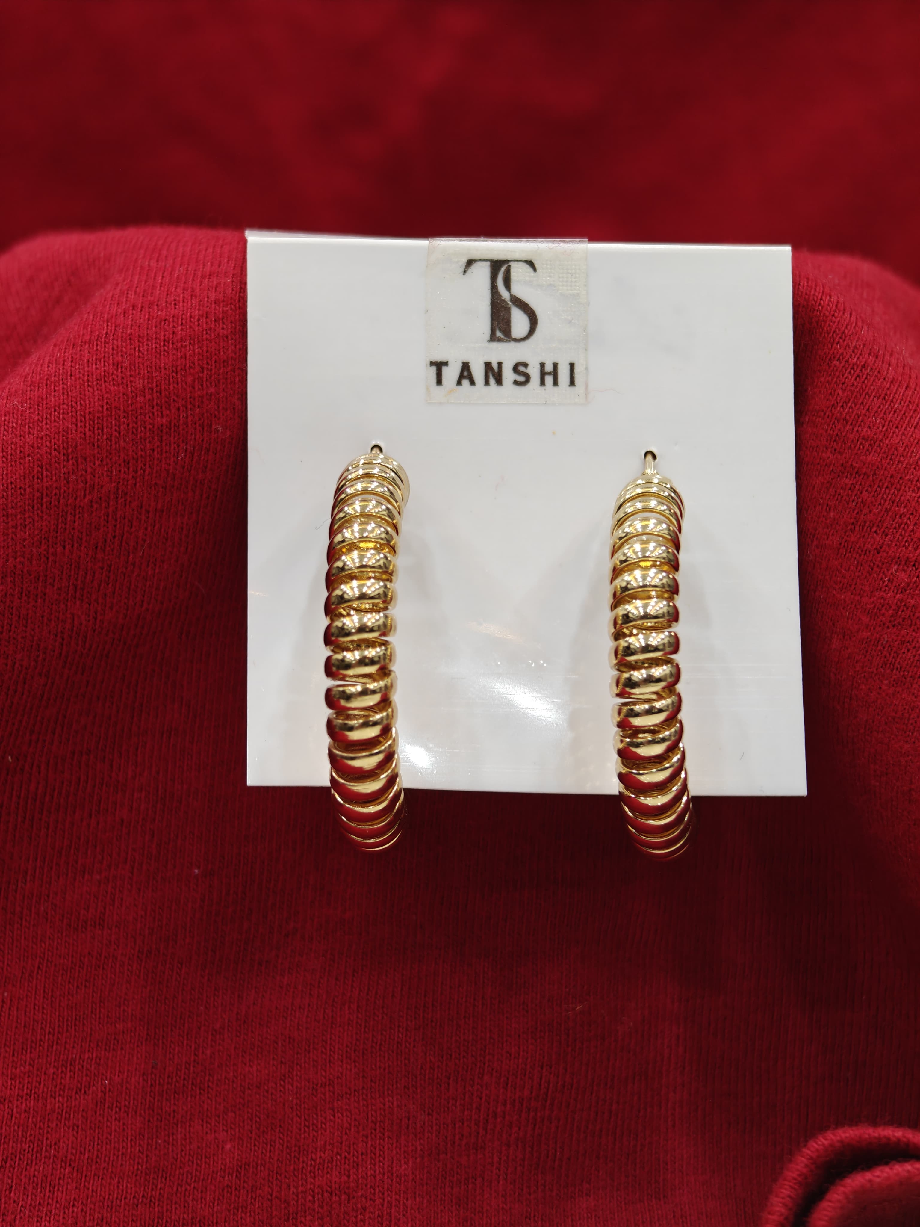 ELEGANT TONED HOOP EARRINGS