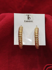 ELEGANT TONED HOOP EARRINGS