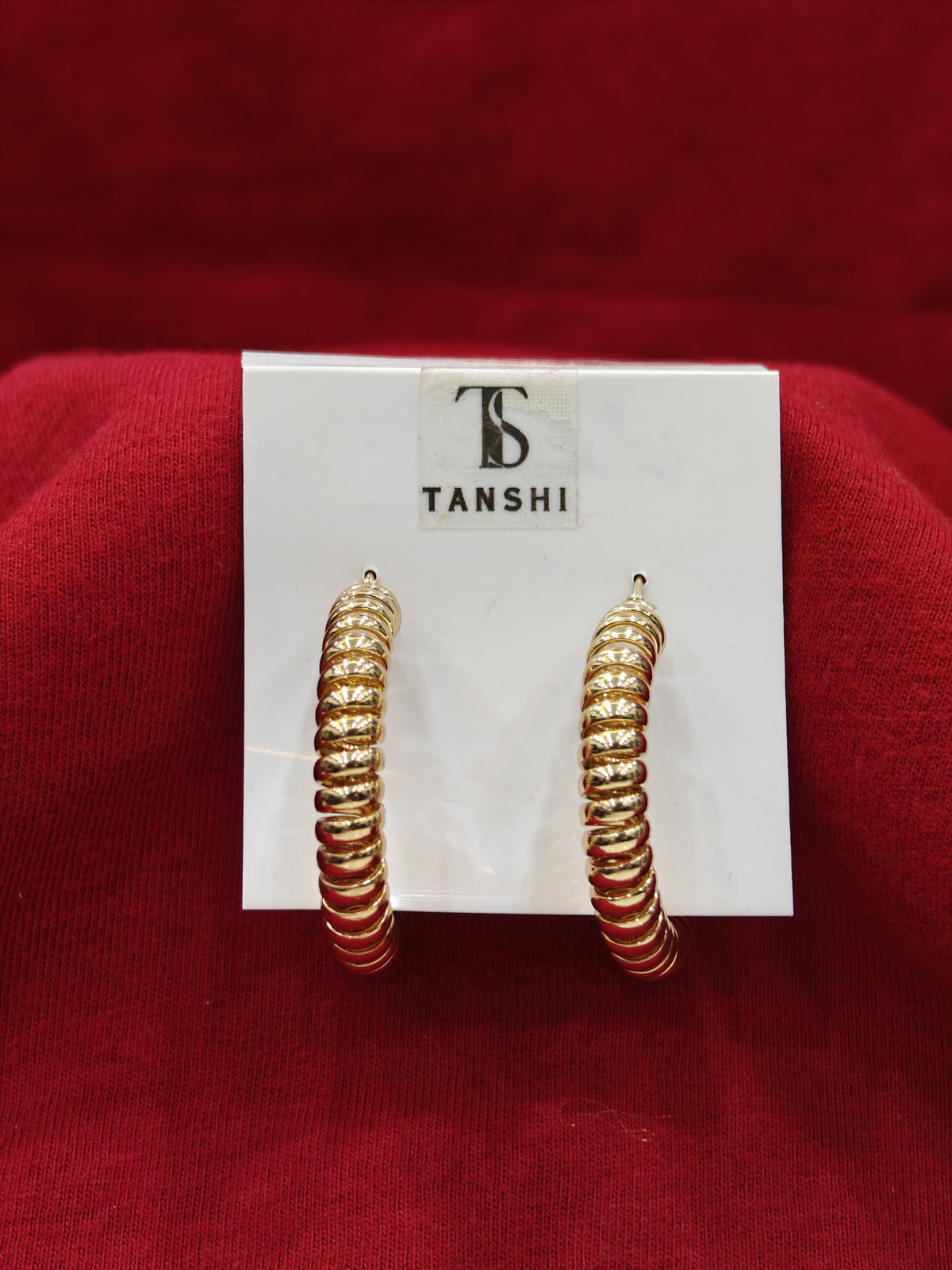 ELEGANT TONED HOOP EARRINGS