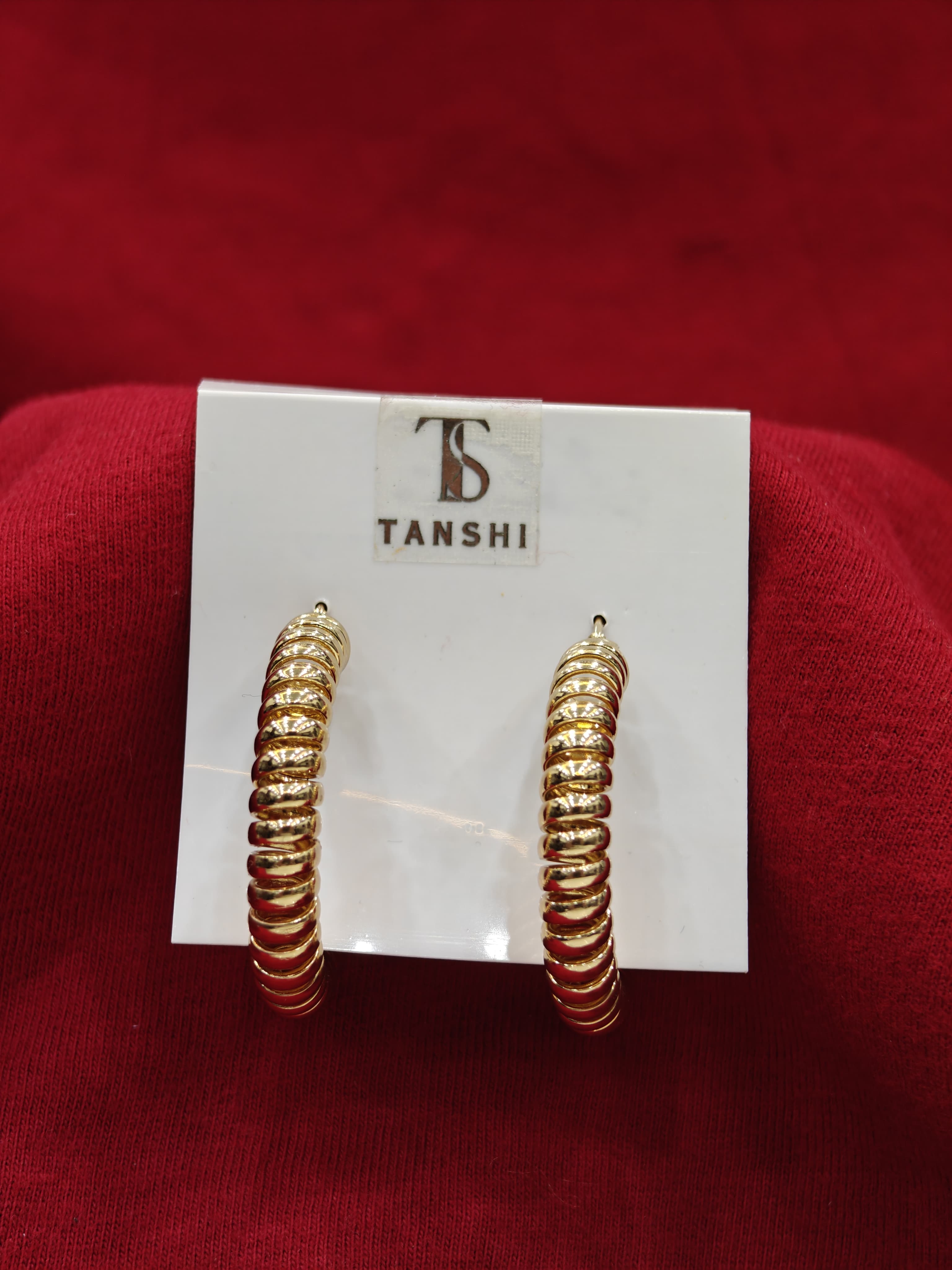 ELEGANT TONED HOOP EARRINGS