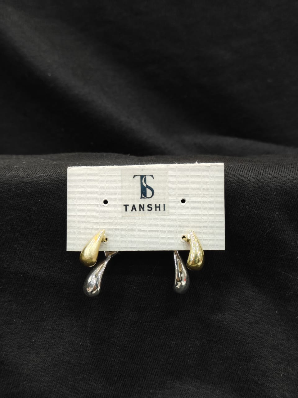 Elegant Dual-Tone Droplet Earrings (GOLD &SILVER)