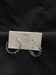 CHAIN-LINK HOOP EARRINGS