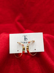 Chic Gold Chain-Link Hoop Earrings