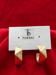 Geometric Gold-Toned Hoop Earrings – Bold & Stylish!