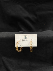 CHAIN-LINK HOOP EARRINGS