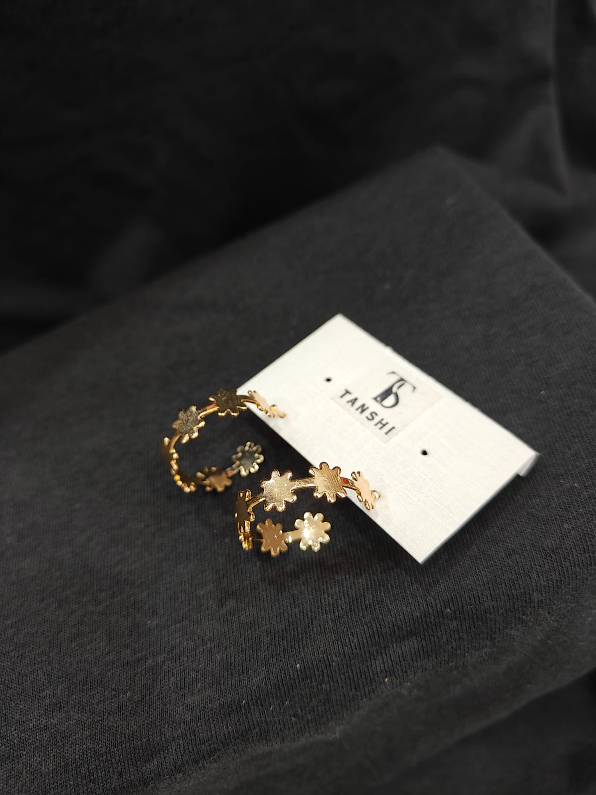 Golden Floral Hoop Earrings – Bloom with Elegance!