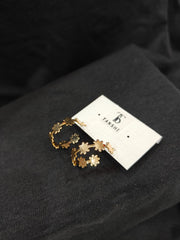 Golden Floral Hoop Earrings – Bloom with Elegance!