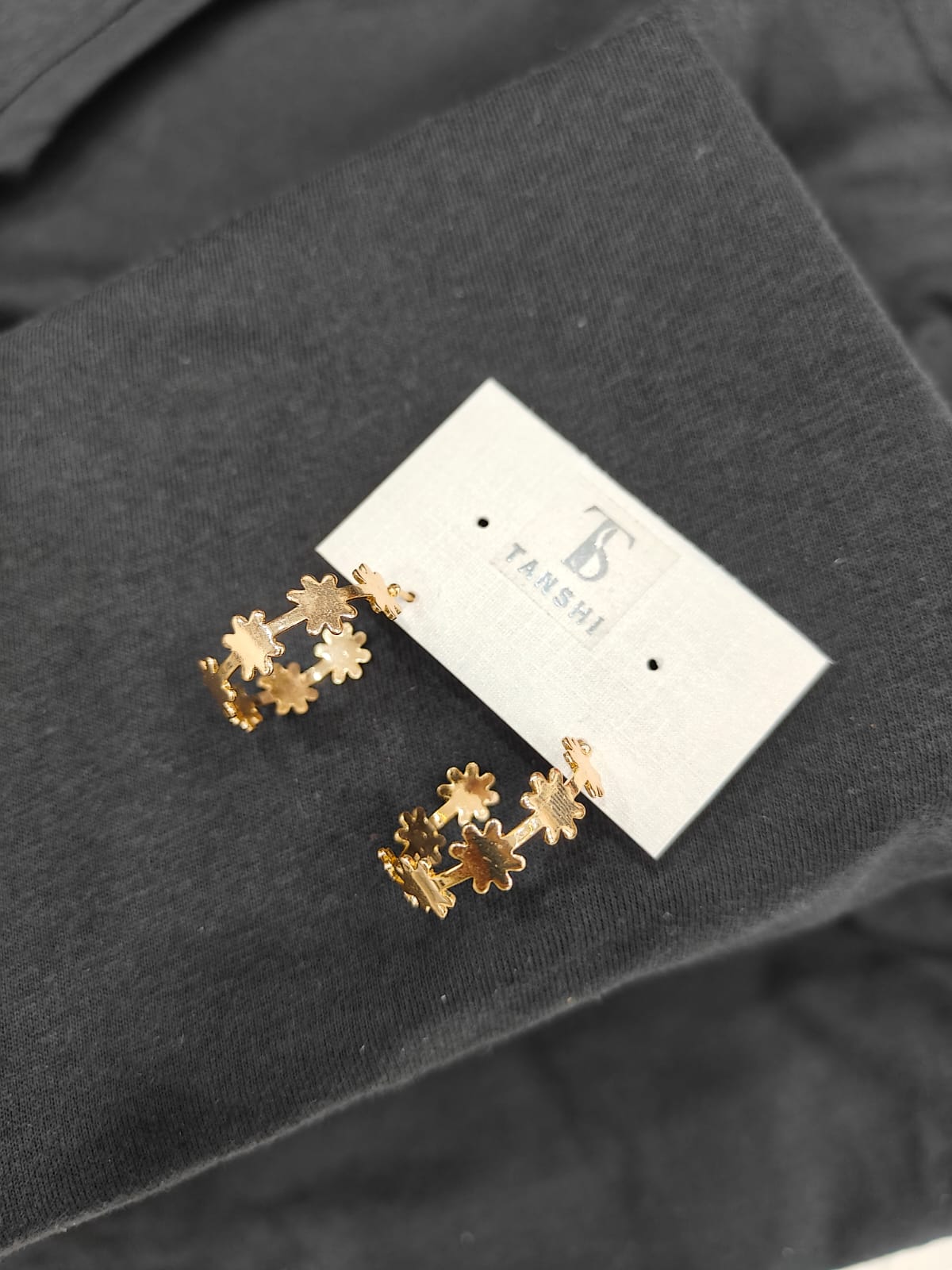 Golden Floral Hoop Earrings – Bloom with Elegance!