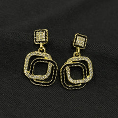 Crystal Geometric Dangle Earrings