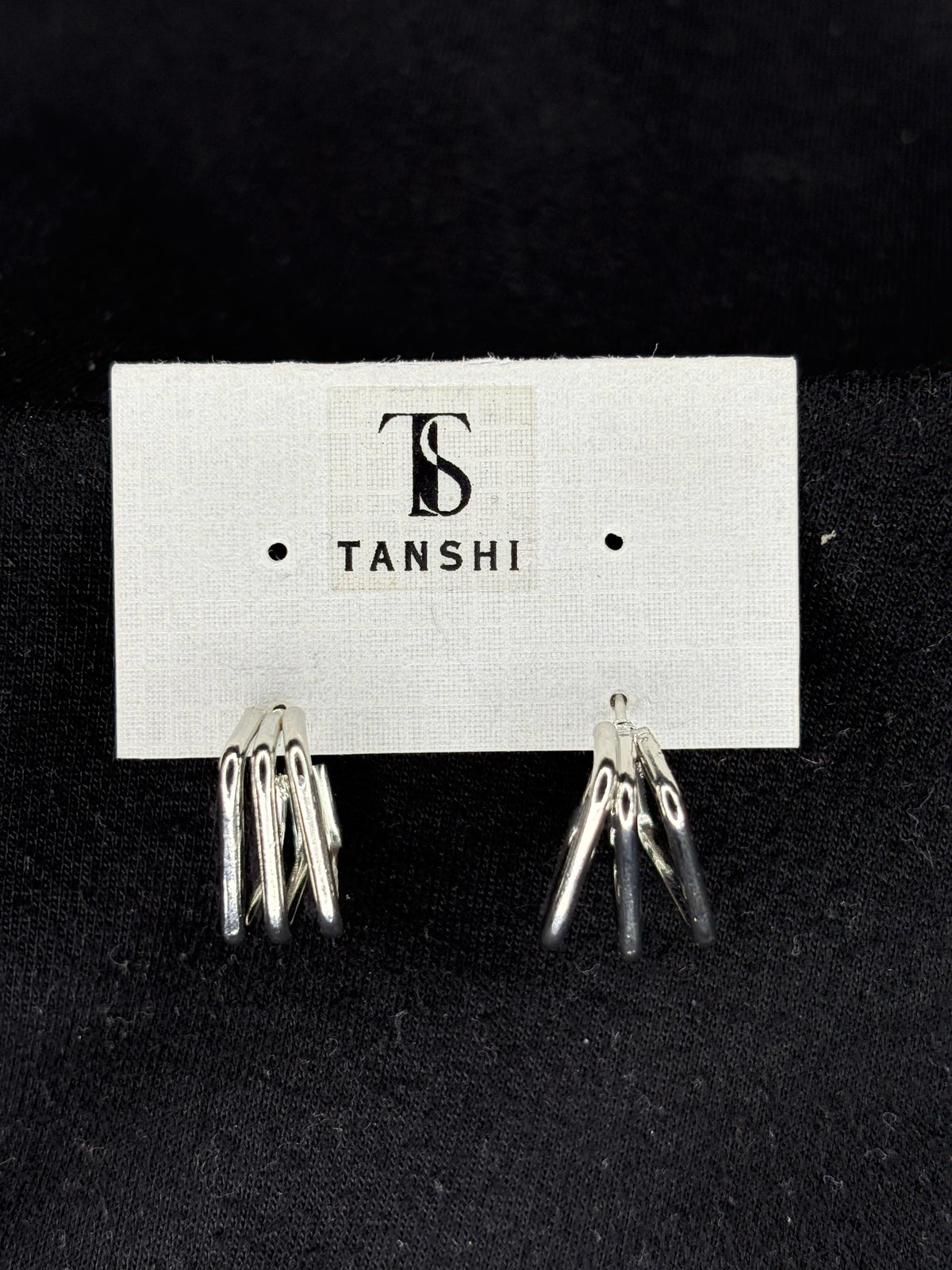 Silver Multi-Bar Drop Earrings