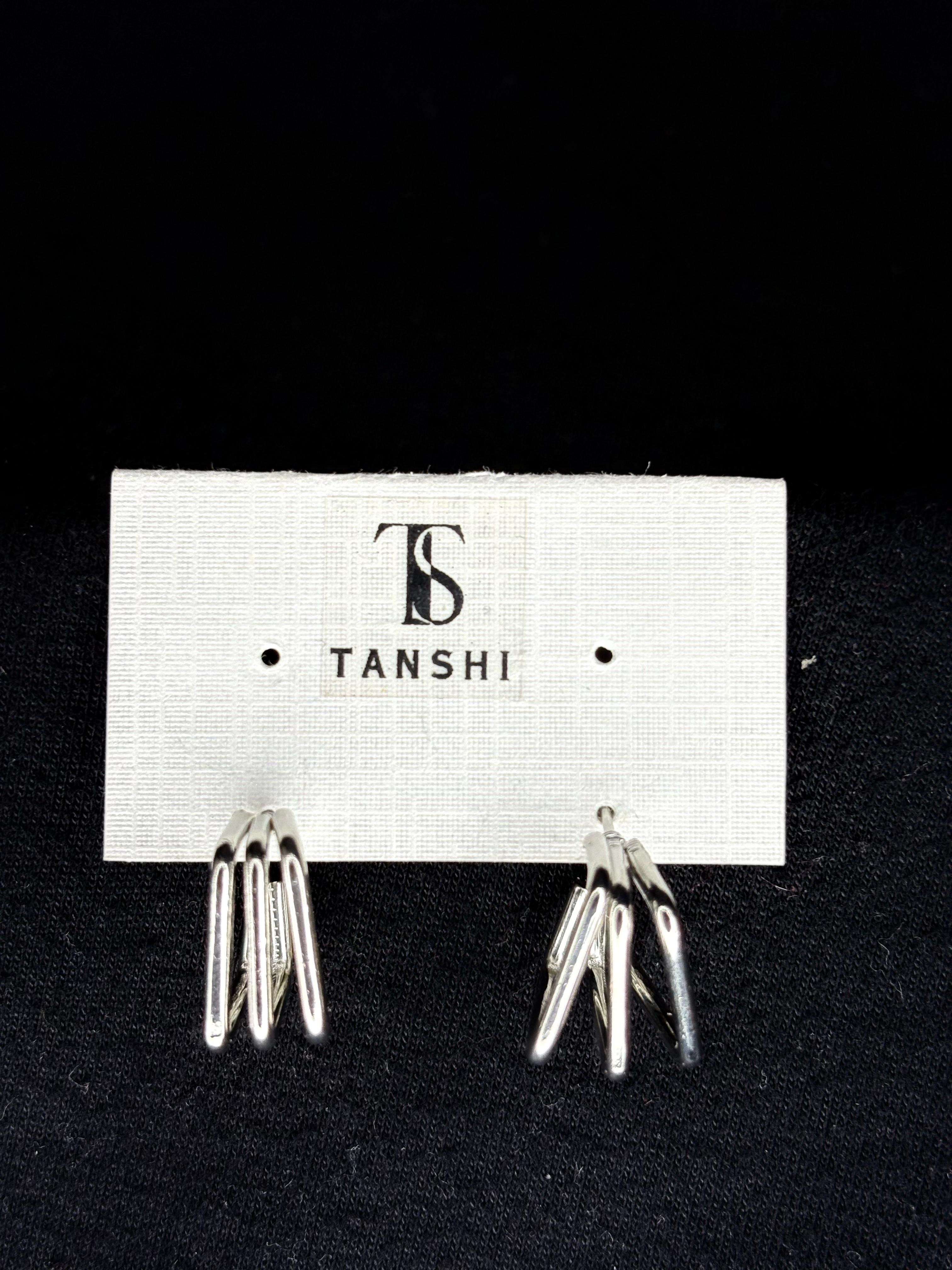 Silver Multi-Bar Drop Earrings