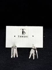 Silver Multi-Bar Drop Earrings