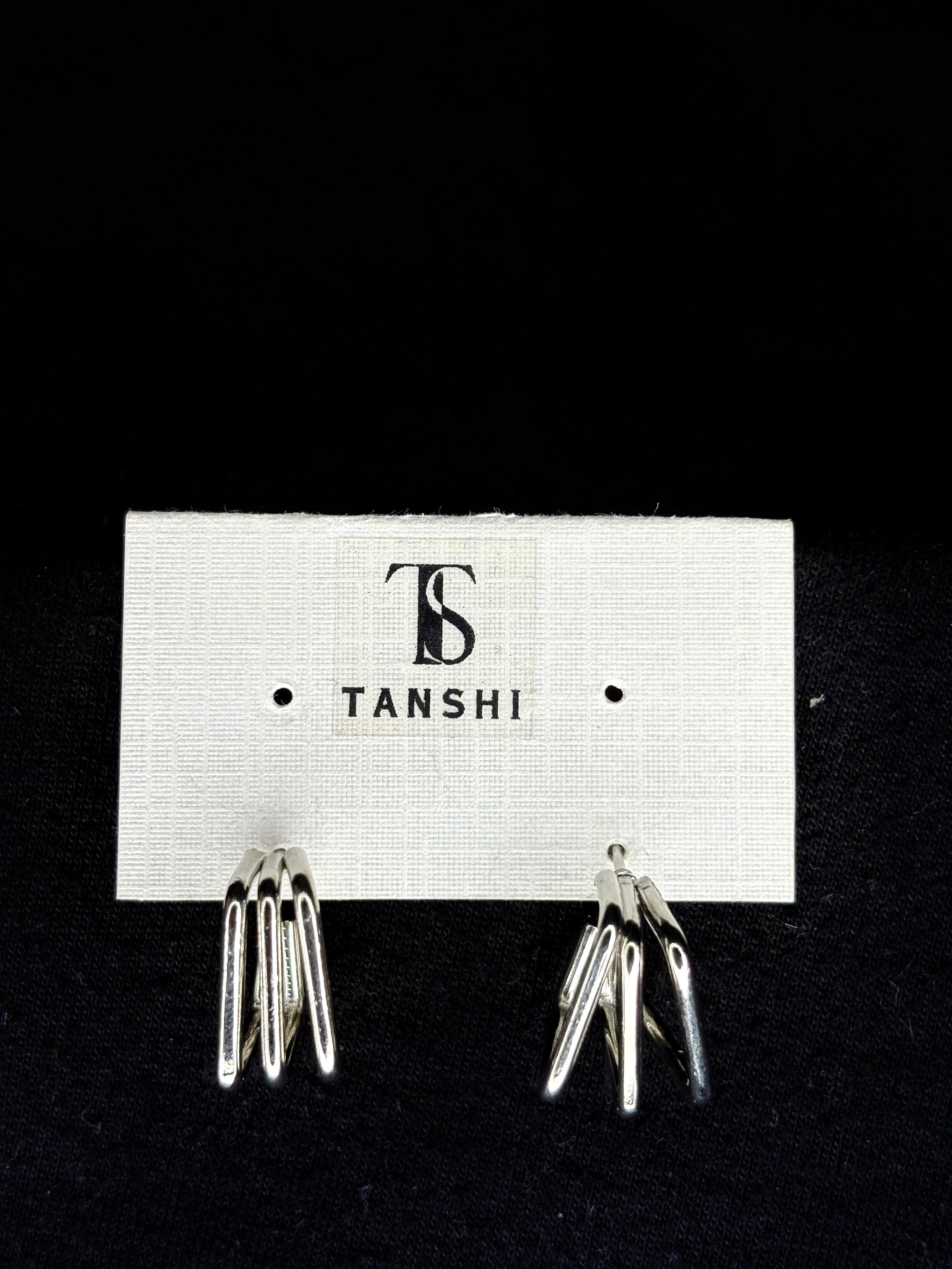 Silver Multi-Bar Drop Earrings