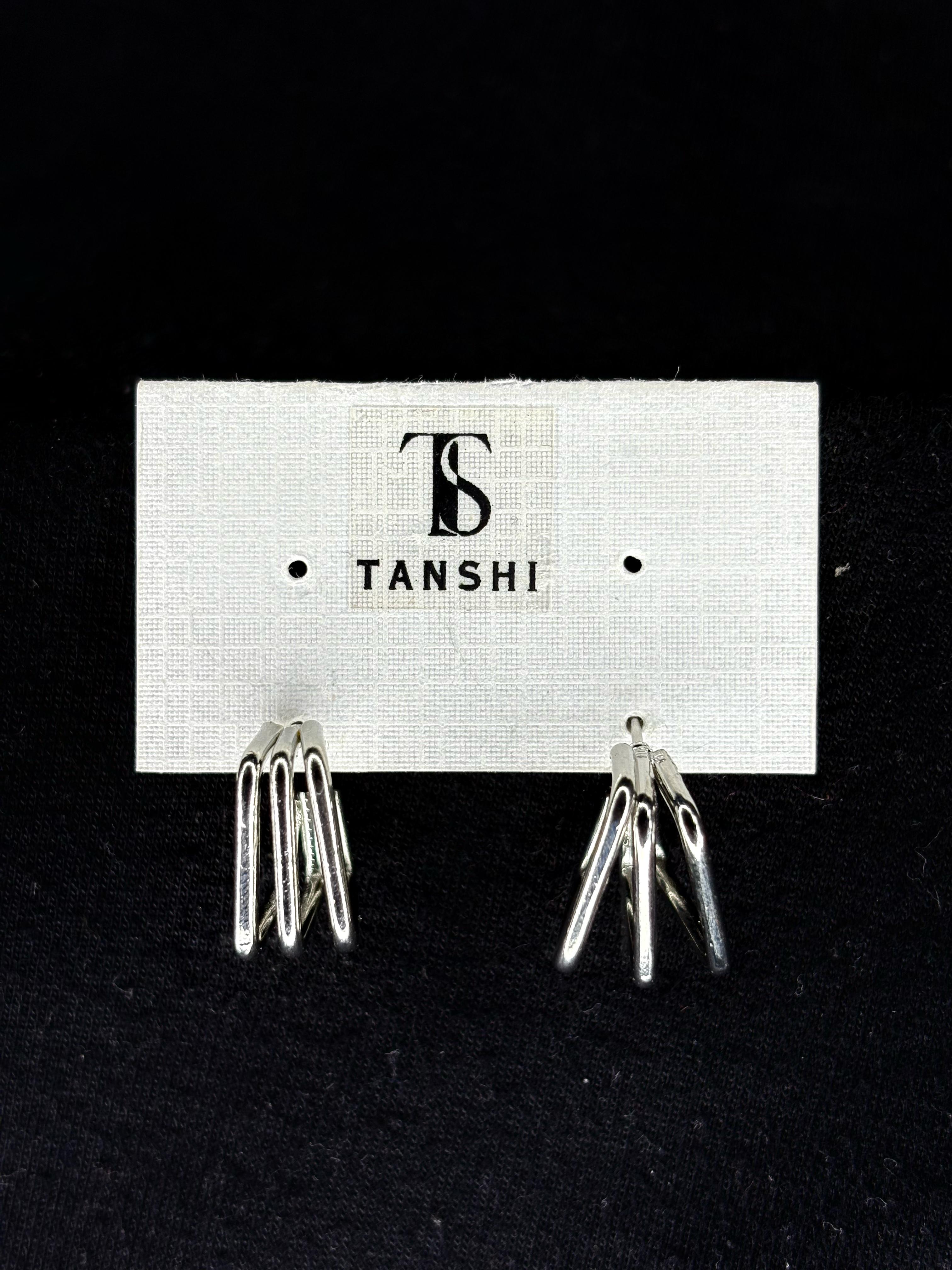 Silver Multi-Bar Drop Earrings