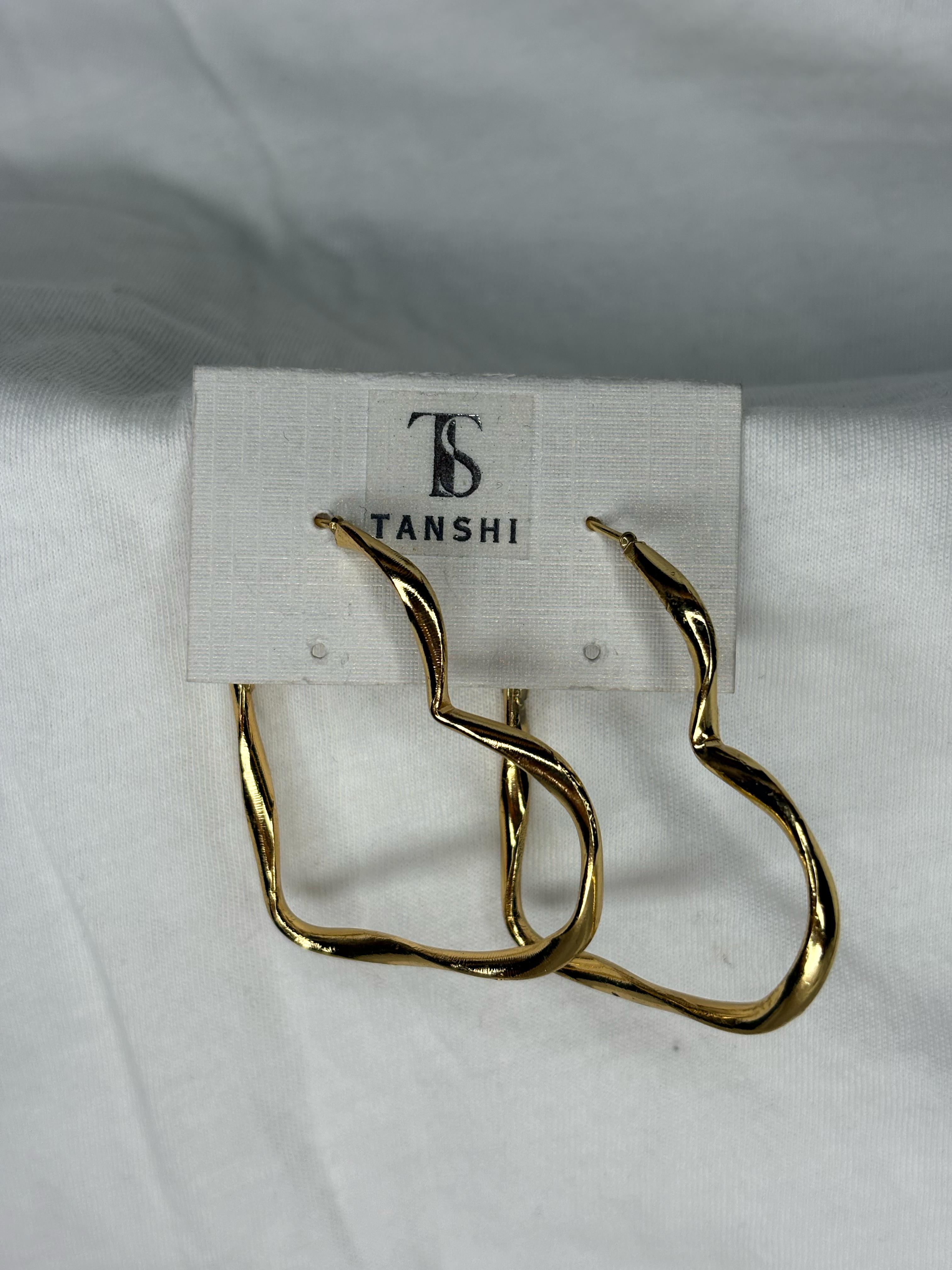 Wavy Heart Hoop Earrings