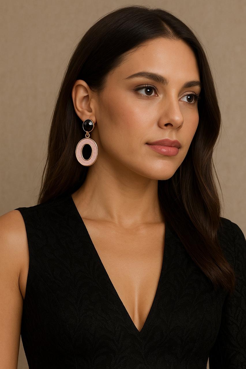 ELEGANT OVAL DROP SHAPED EARRINGS – CRYSTAL SHINE