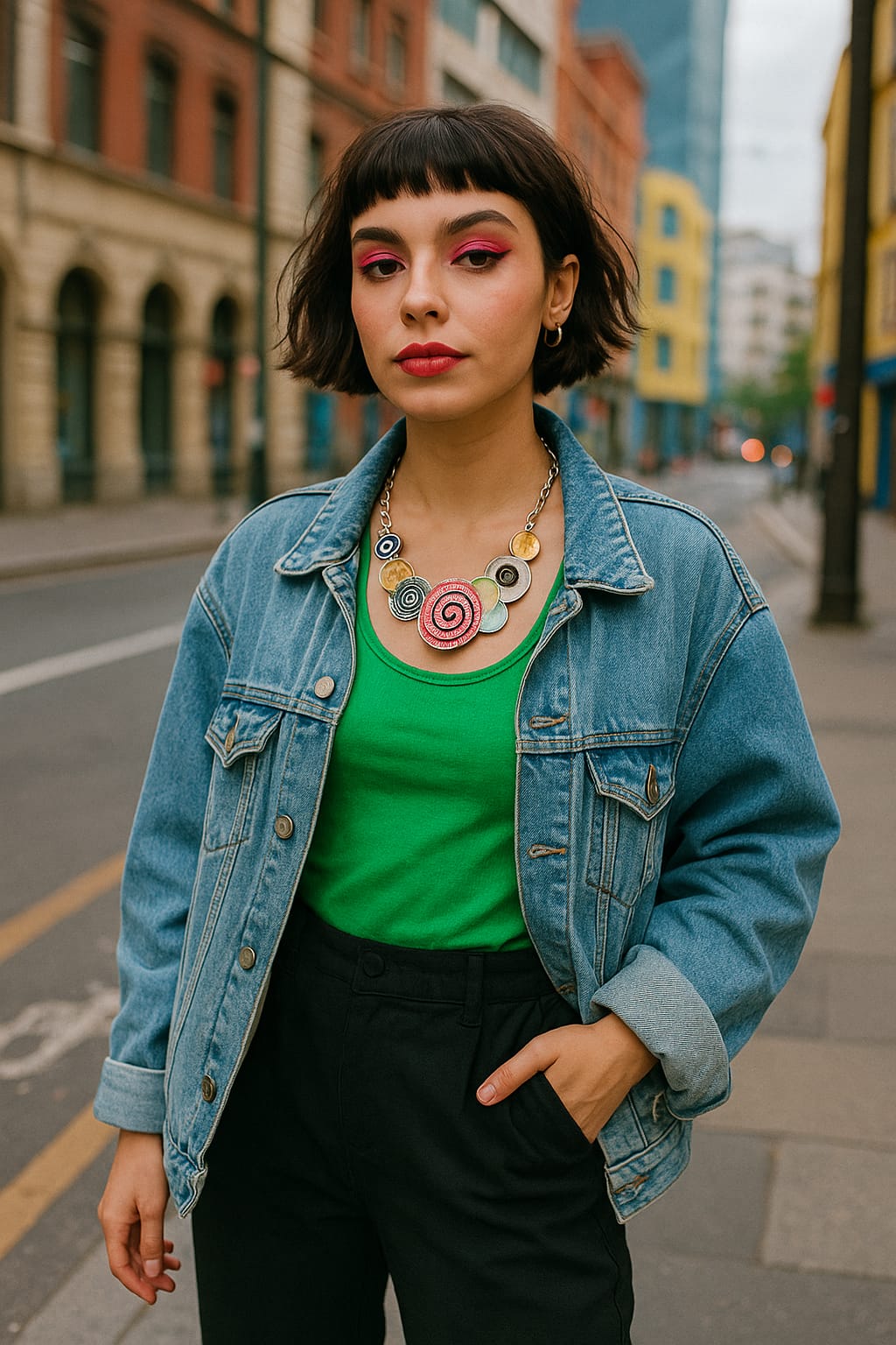 ARTISAN SPIRAL STATEMENT NECKLACE
