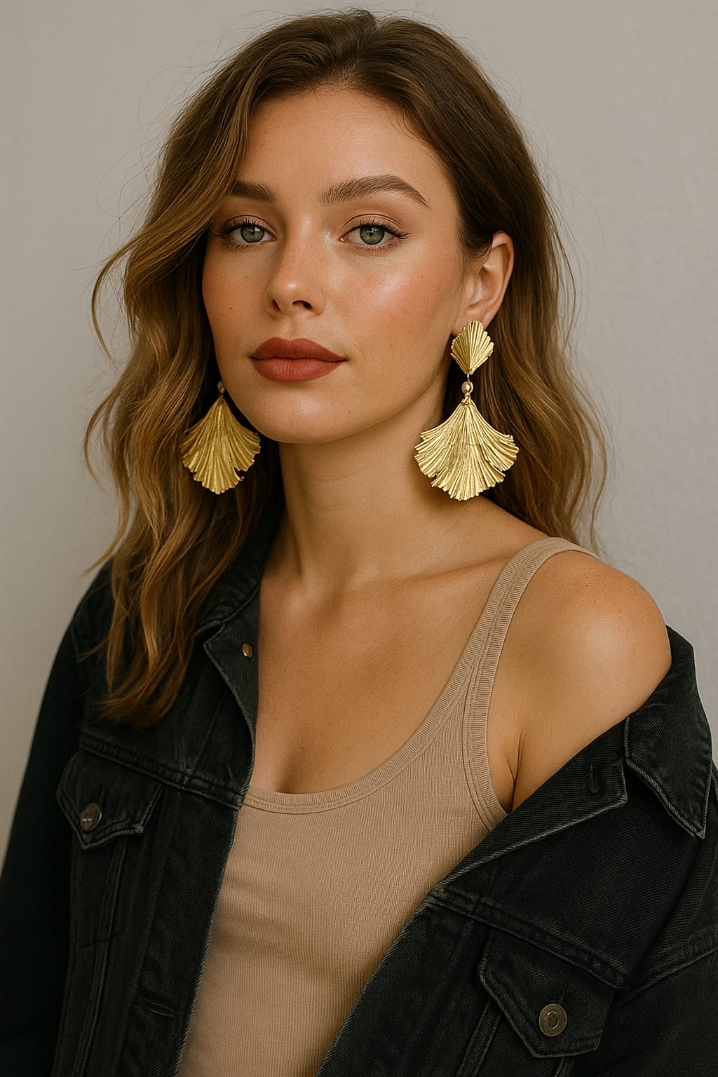 GOLDEN LEAF LUXE EARRINGS –NATURE'S GLAM REDIFINED