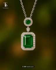 Elegant Emerald Green Pendant Necklace